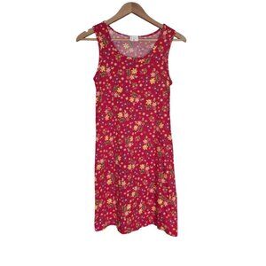 Women's - Hanna Andersson Red Floral Sleeveless Dress, Size XS